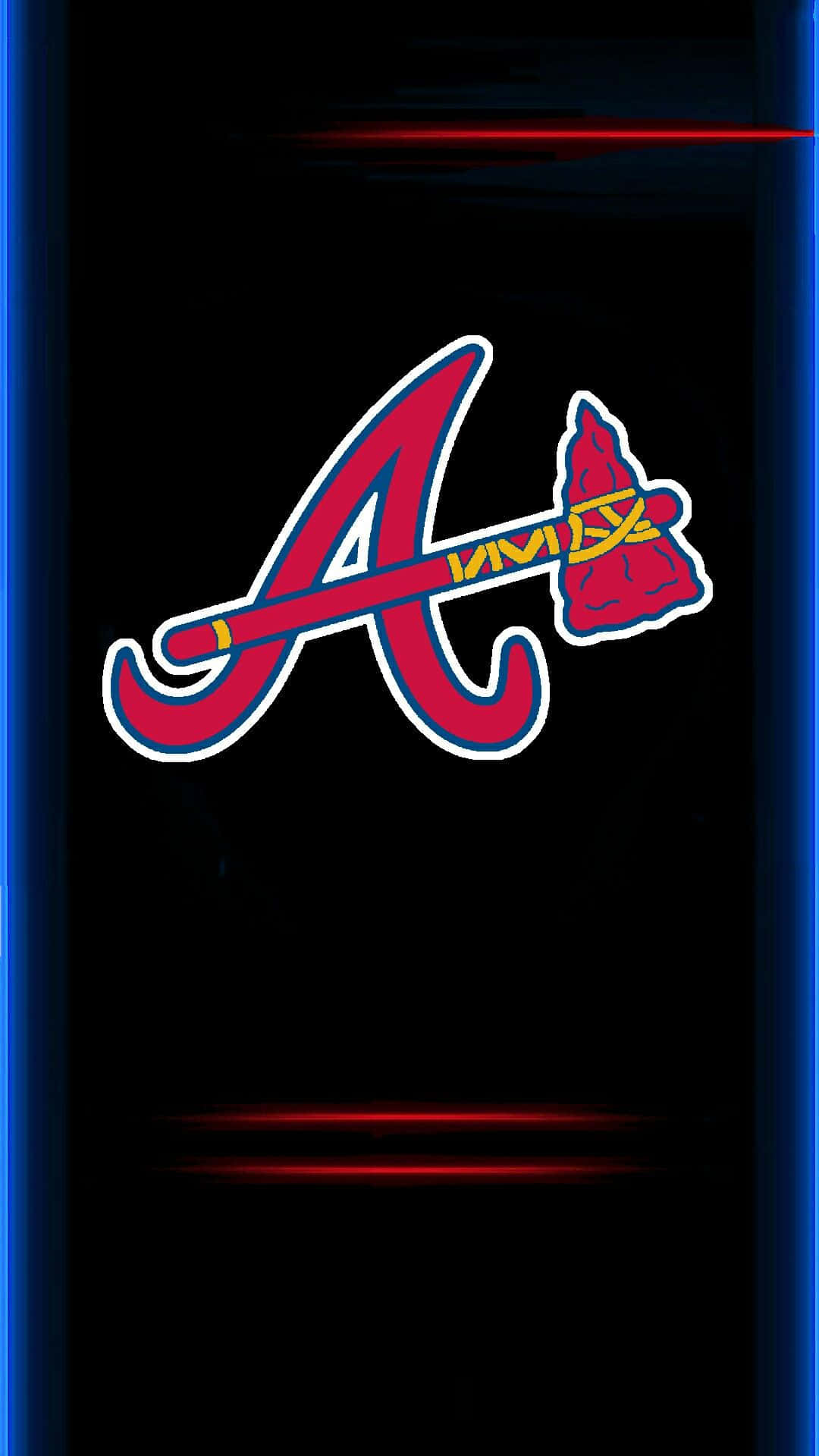 Atlanta Braves, red, blue, Full HD Phone Wallpaper