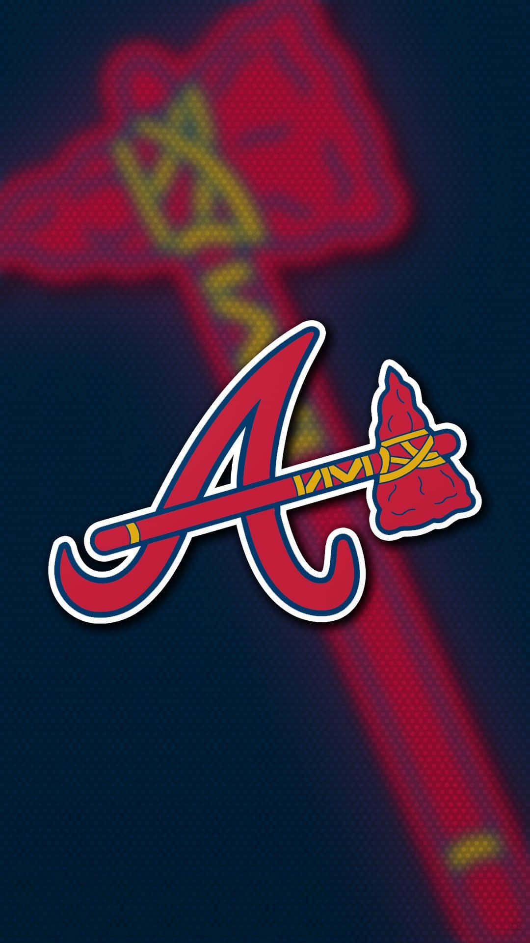 Atlanta Braves, tomahawk, red, Full HD Phone Wallpaper