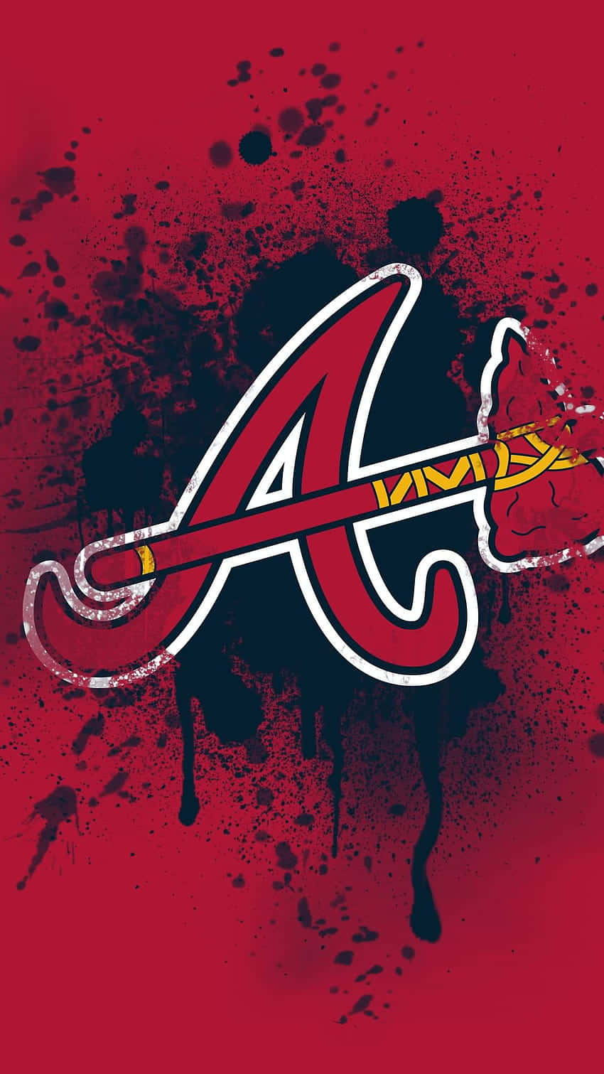 Atlanta Braves, iPhone, red, HD Phone Wallpaper