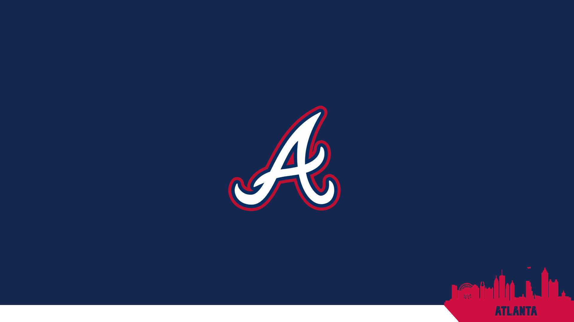 Atlanta Braves, blue, white 'A' logo, Full HD Desktop Wallpaper