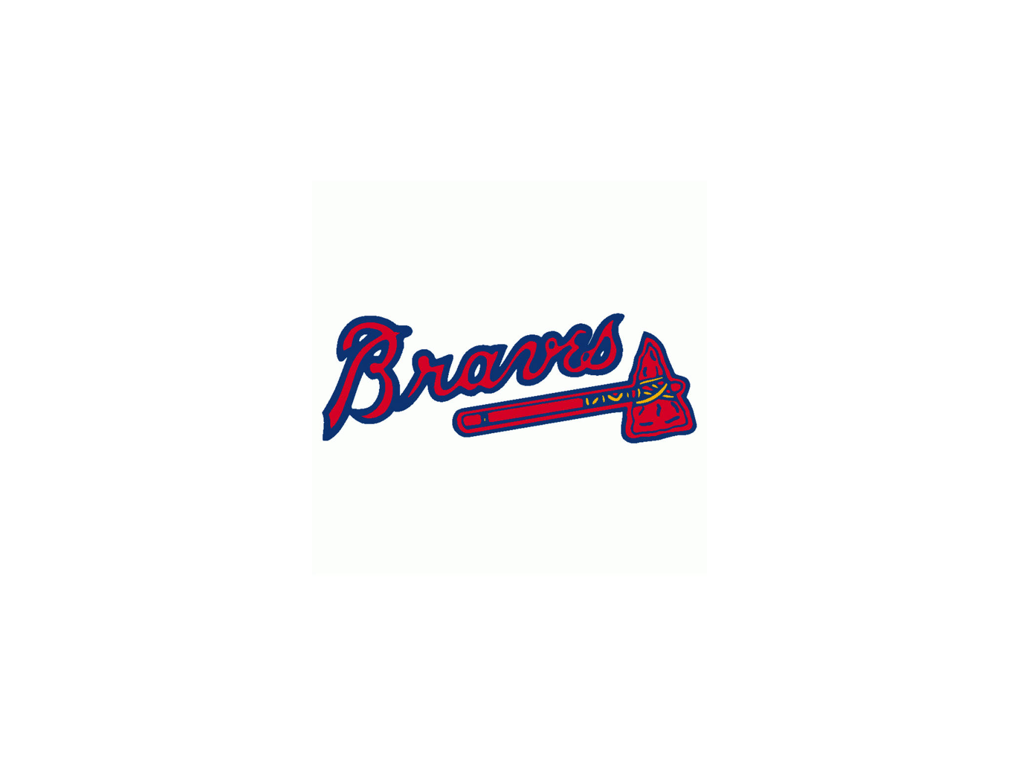 Atlanta Braves, Braves logo, stylized tomahawk, Full HD Desktop Wallpaper