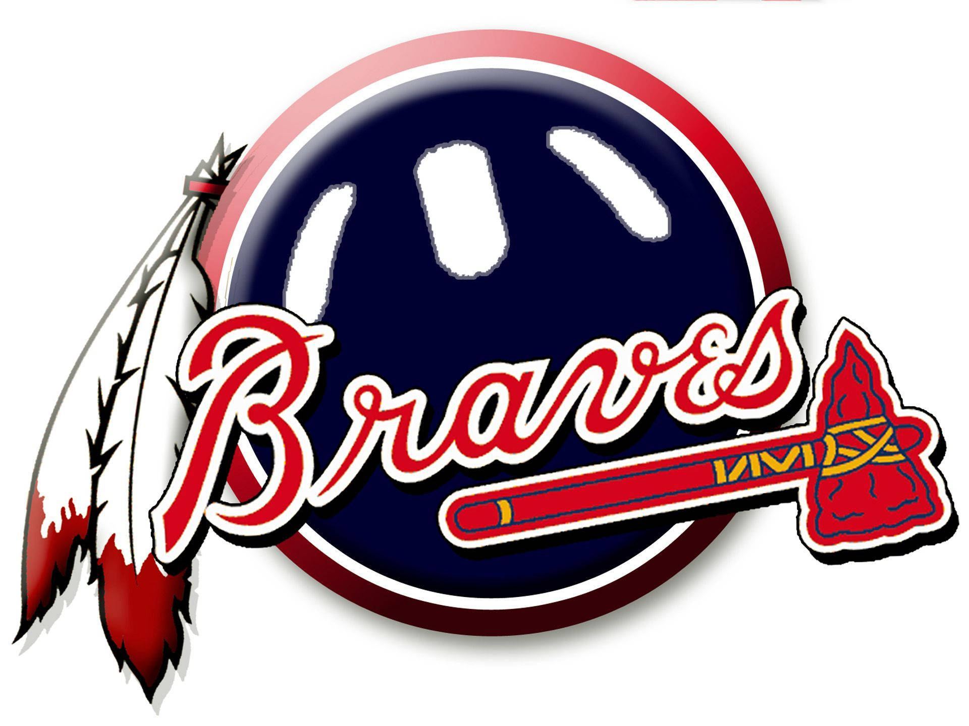 Atlanta Braves, feathers, axe, Full HD Desktop Wallpaper