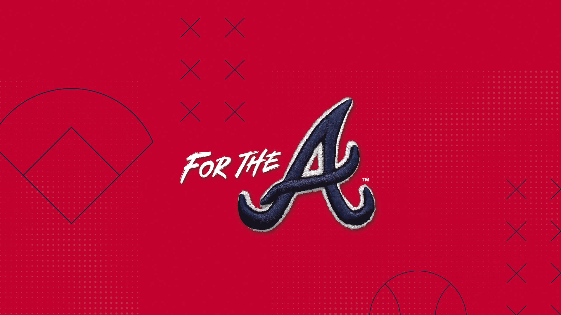 Atlanta Braves, navy blue, white stitching, Full HD Desktop Wallpaper