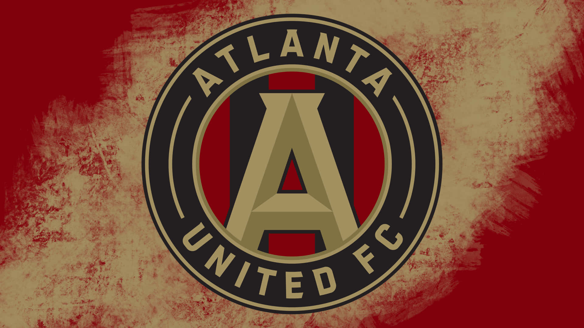 Atlanta United FC, red, textured red and beige background, Full HD Desktop Wallpaper