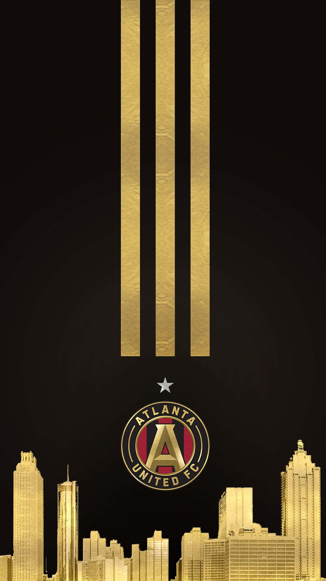 Atlanta United FC, gold, logo, Full HD Phone Wallpaper