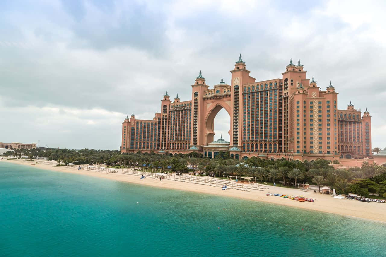 Atlantis Resort, turquoise waters, sandy beach, HD Desktop Wallpaper