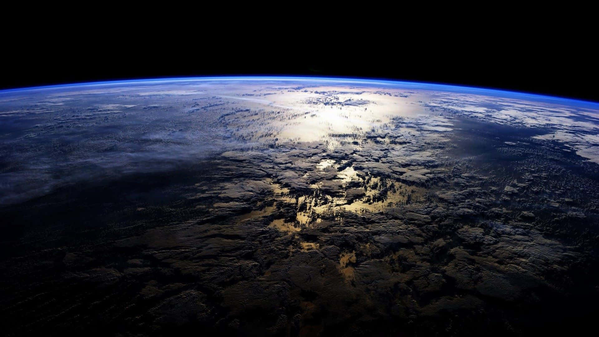 atmosphere, Earth, glowing blue atmosphere, Full HD Desktop Wallpaper