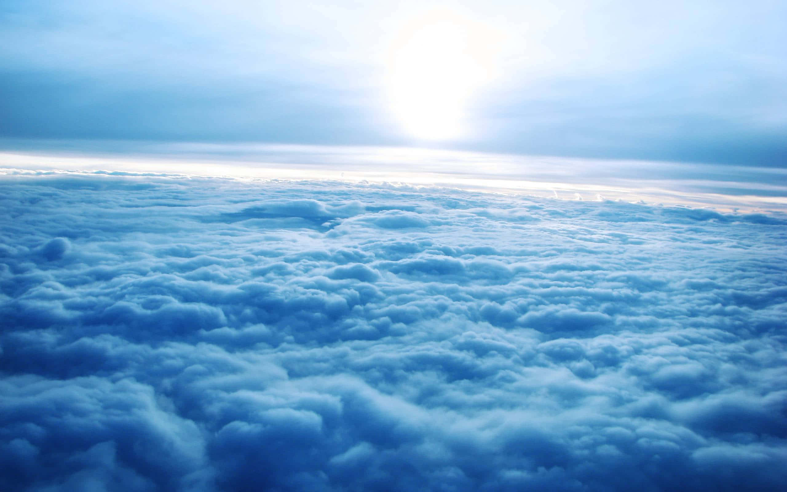 Mountain Range, Cloudy Sky, Fluffy Blue Clouds, 2K Desktop Wallpaper