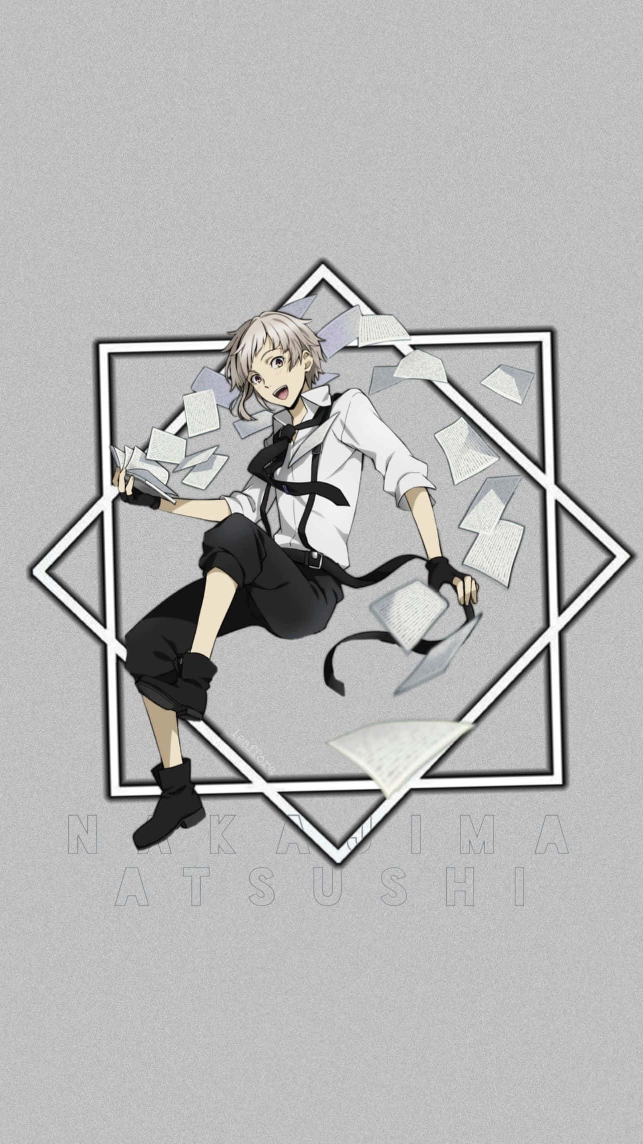 Atsushi Nakajima, silver hair, black attire, Full HD Phone Wallpaper