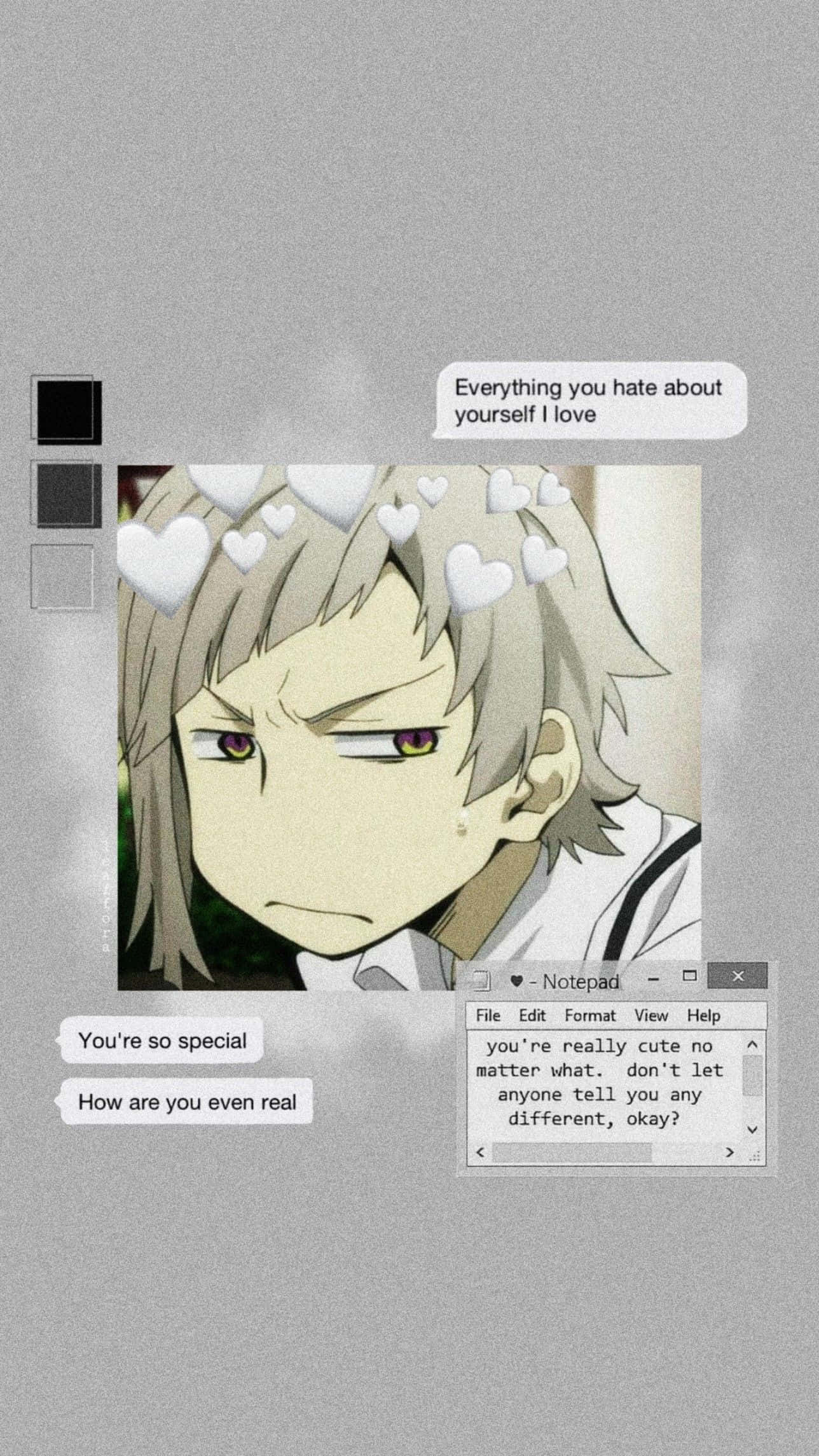 Atsushi Nakajima, gray hair, purple eyes, Full HD Phone Wallpaper
