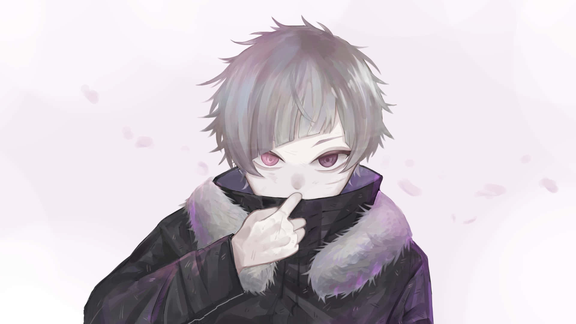 Atsushi Nakajima, silver hair, pink eyes, Full HD Desktop Wallpaper