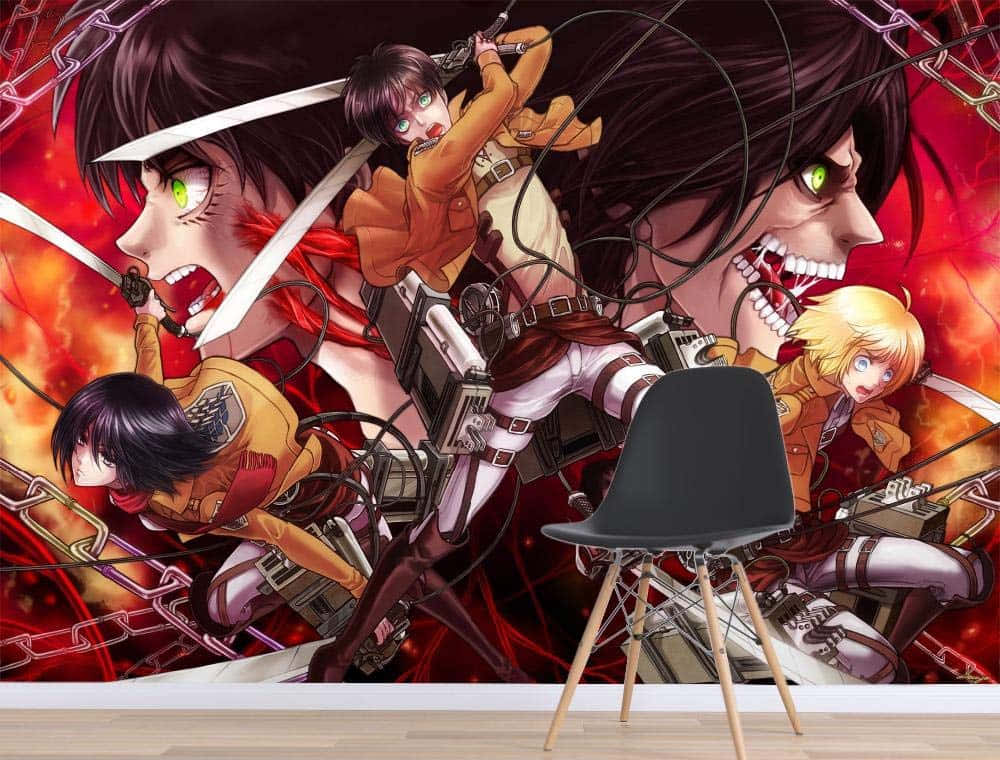 Attack On Titan Anime, combat gear, chains, SD Desktop Wallpaper