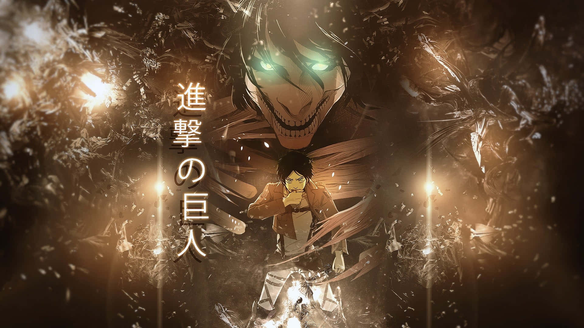 Attack On Titan, titan, brown jacket, Full HD Desktop Wallpaper