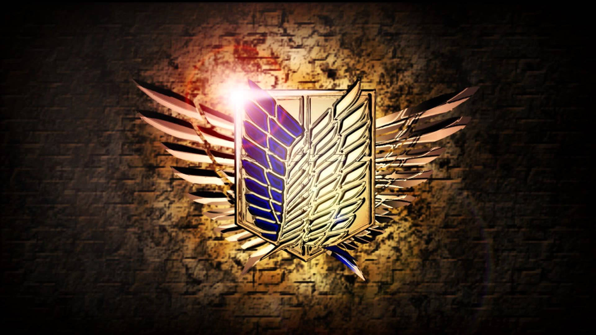 Attack On Titan, golden, blue, Full HD Desktop Wallpaper