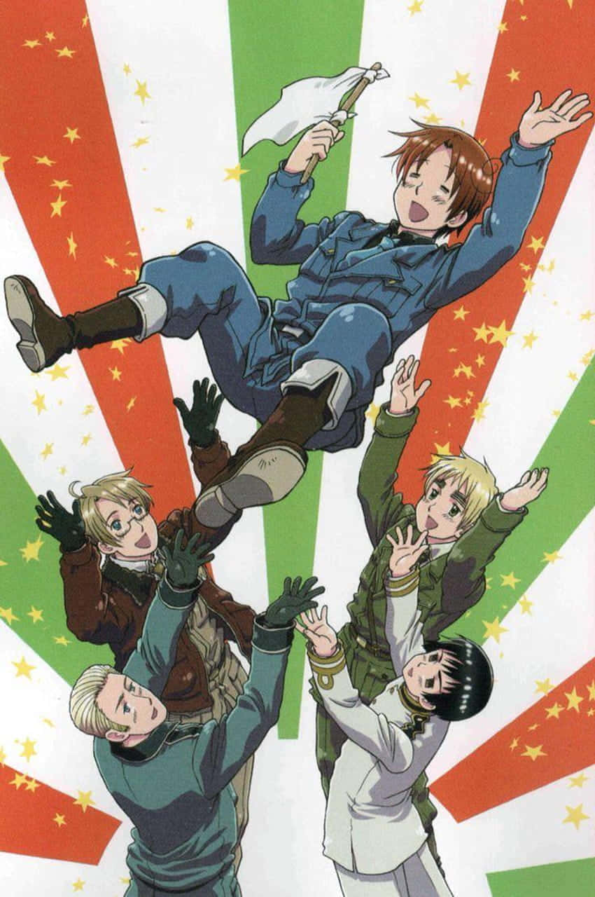 Attack On Titan, anime, four anime characters, HD Phone Wallpaper