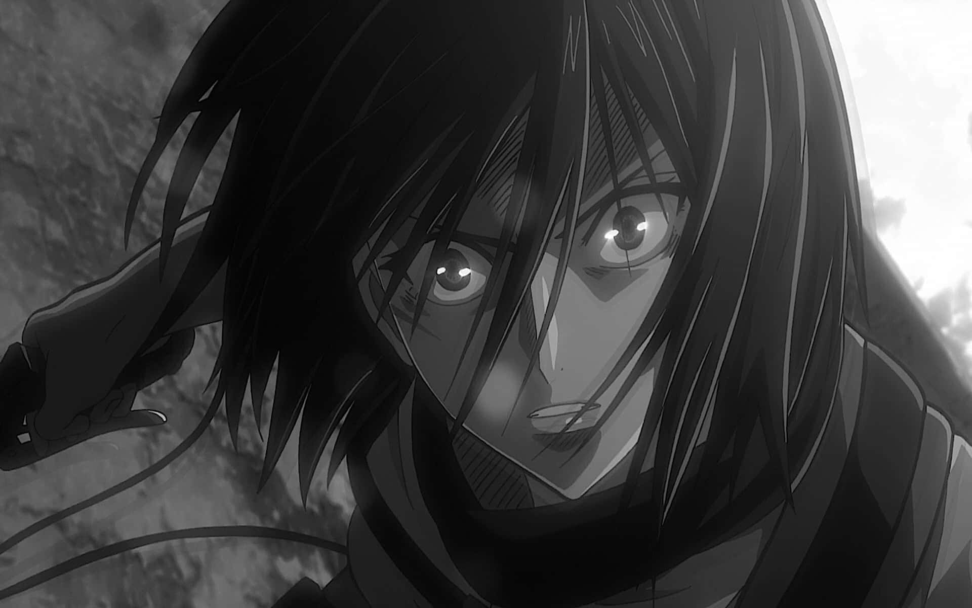 Attack On Titan Season 1, anime character, intense eyes, Full HD Desktop Wallpaper