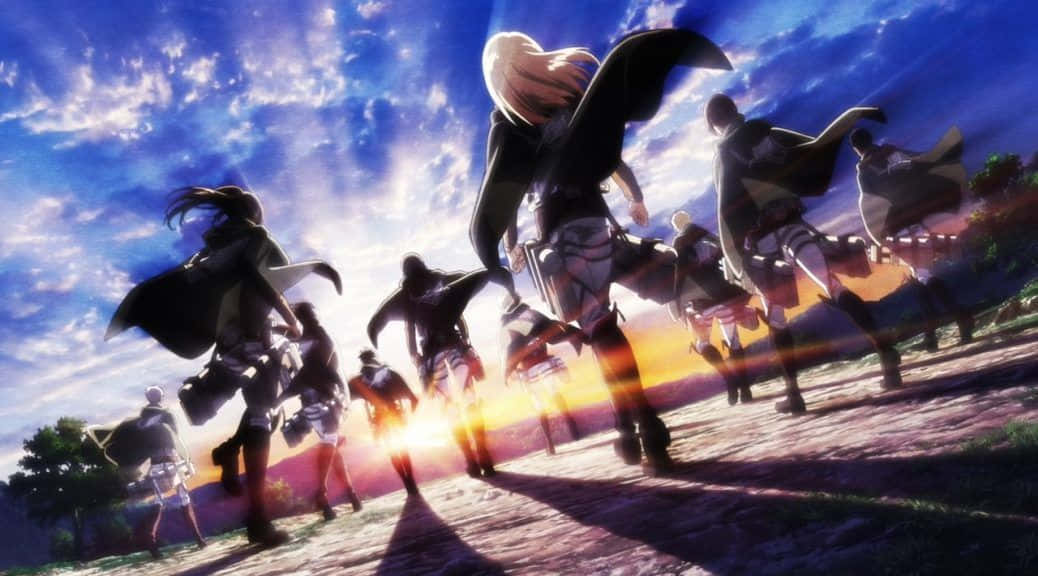 Attack On Titan Season 2, military gear, sunlit field, SD Desktop Wallpaper
