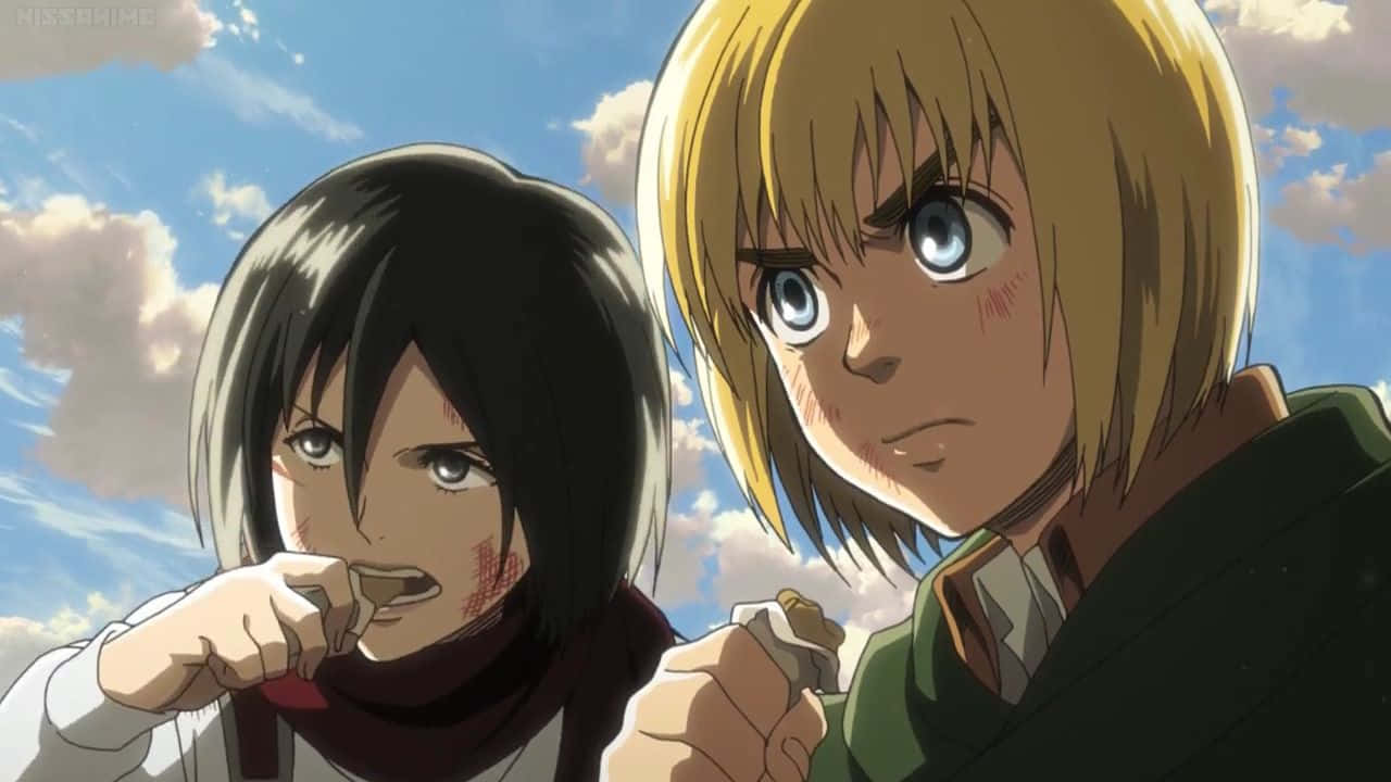 Attack On Titan Season 2, anime characters, determined expressions, HD Desktop Wallpaper
