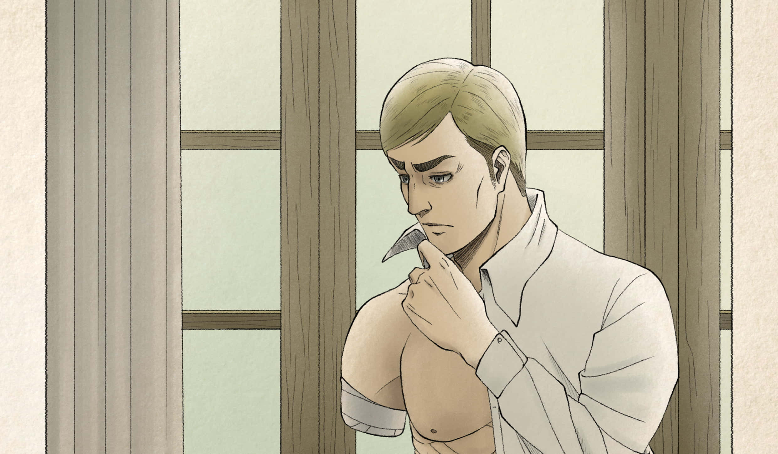 Attack On Titan Season 2, blond hair, knife, Full HD Desktop Wallpaper