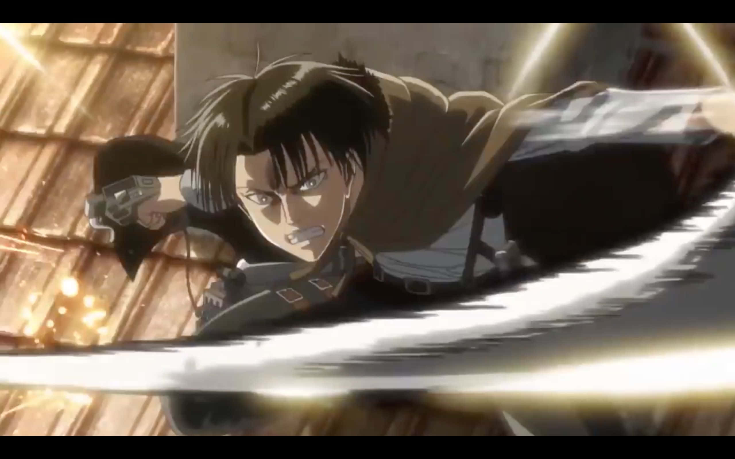 Attack On Titan Season 3, anime warrior, glowing sword, 2K Desktop Wallpaper