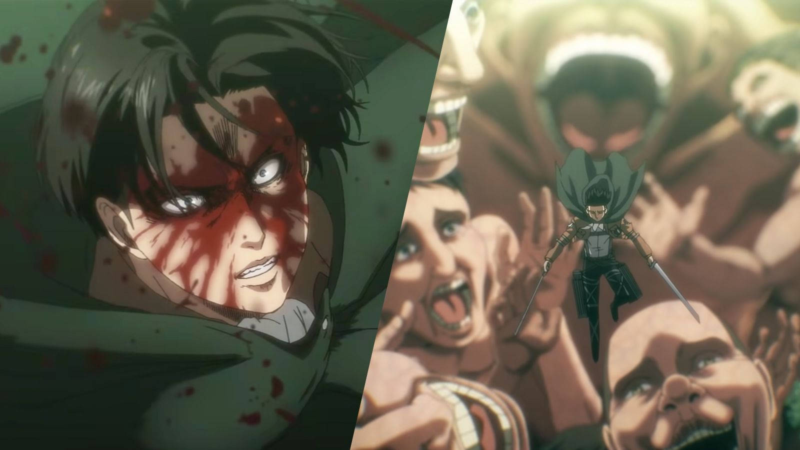 Attack On Titan Season 4, bloodied warrior, intense eyes, HD Desktop Wallpaper