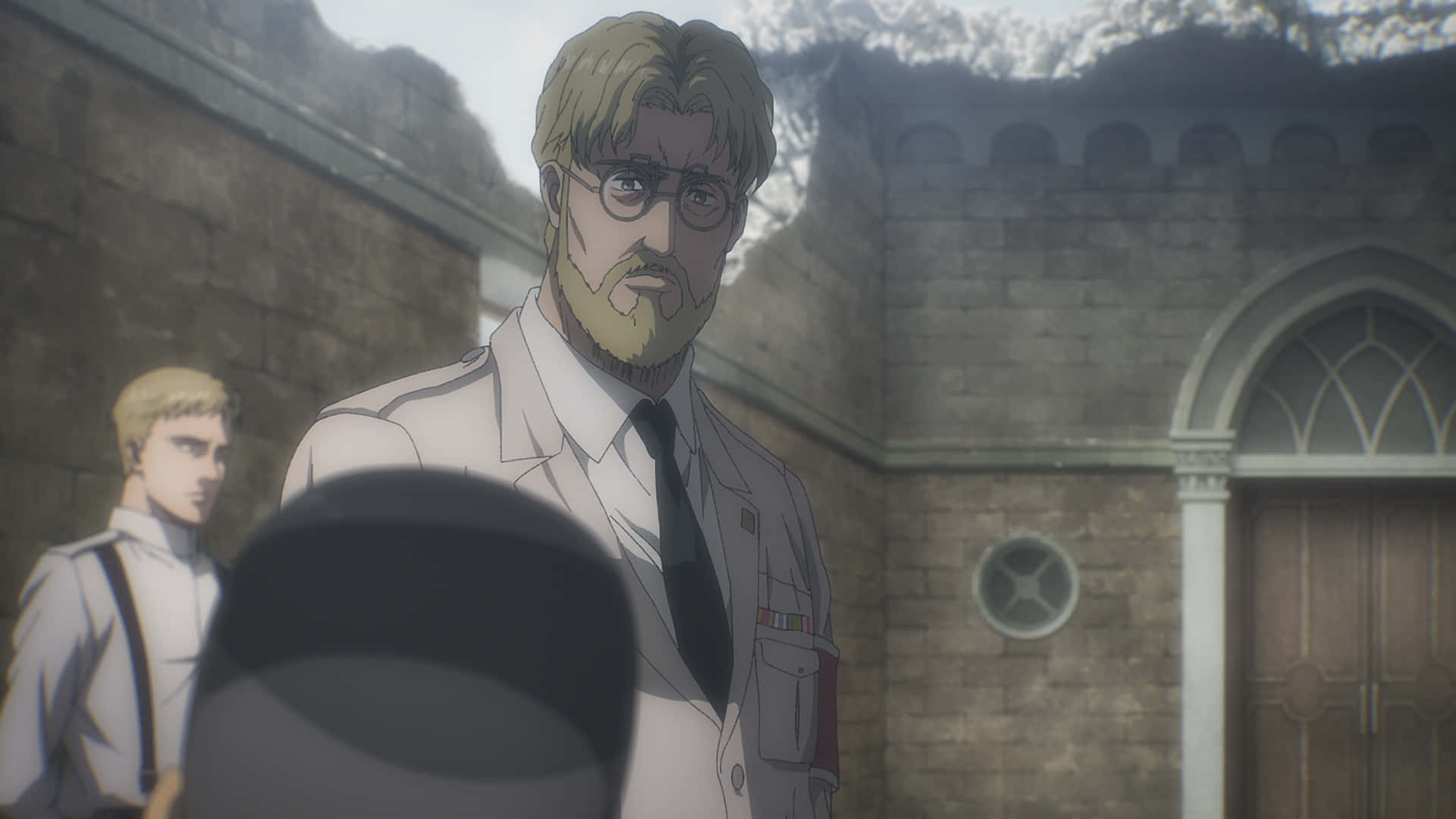 Attack On Titan The Final Season, white coat, glasses, Full HD Desktop Wallpaper
