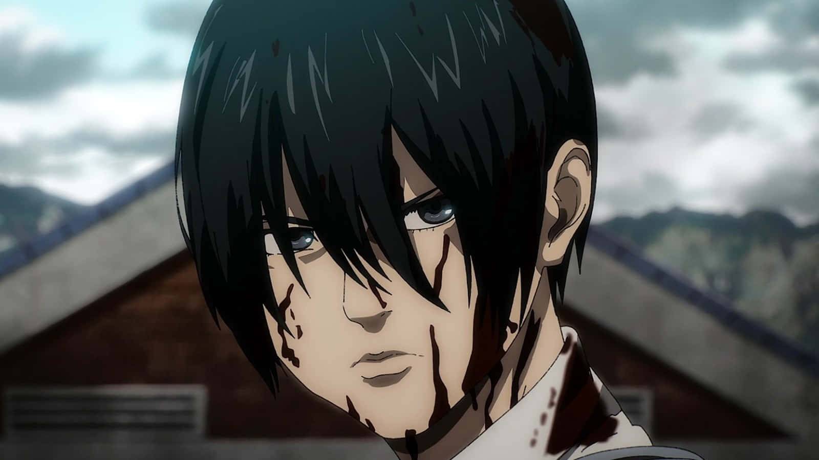 Attack On Titan The Final Season, cloudy mountain backdrop, anime character, HD Desktop Wallpaper