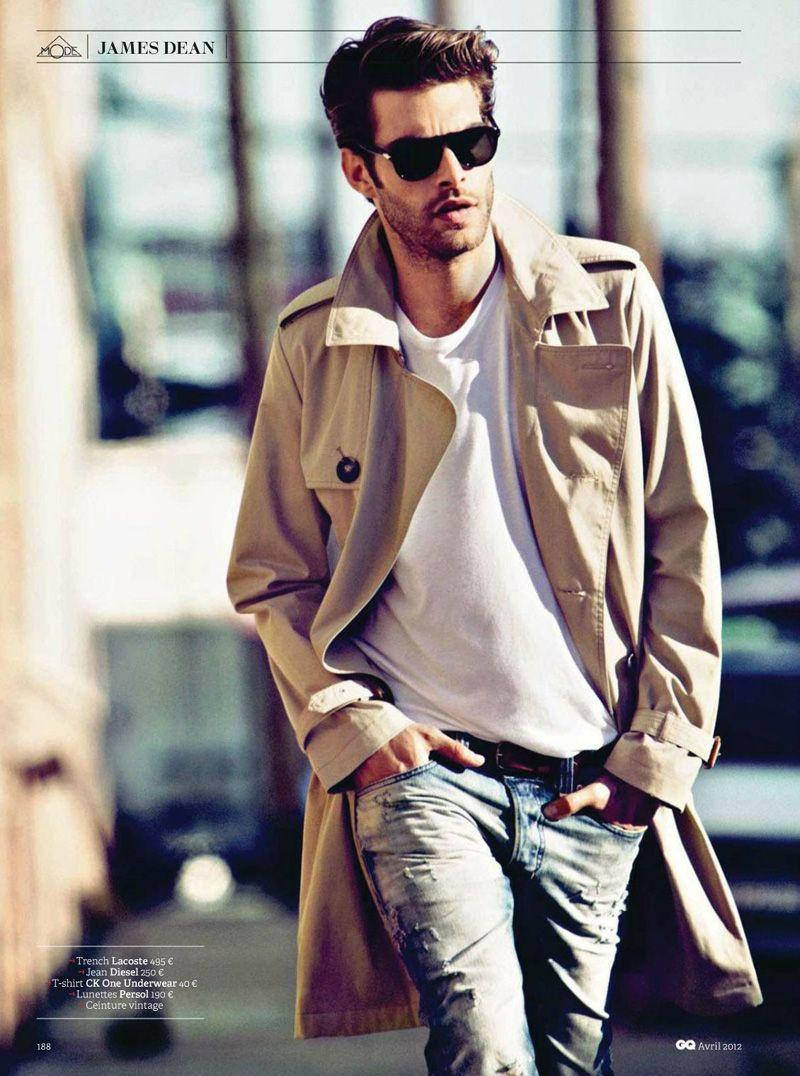 khaki coat, beige trench coat, ripped jeans, SD Phone Wallpaper