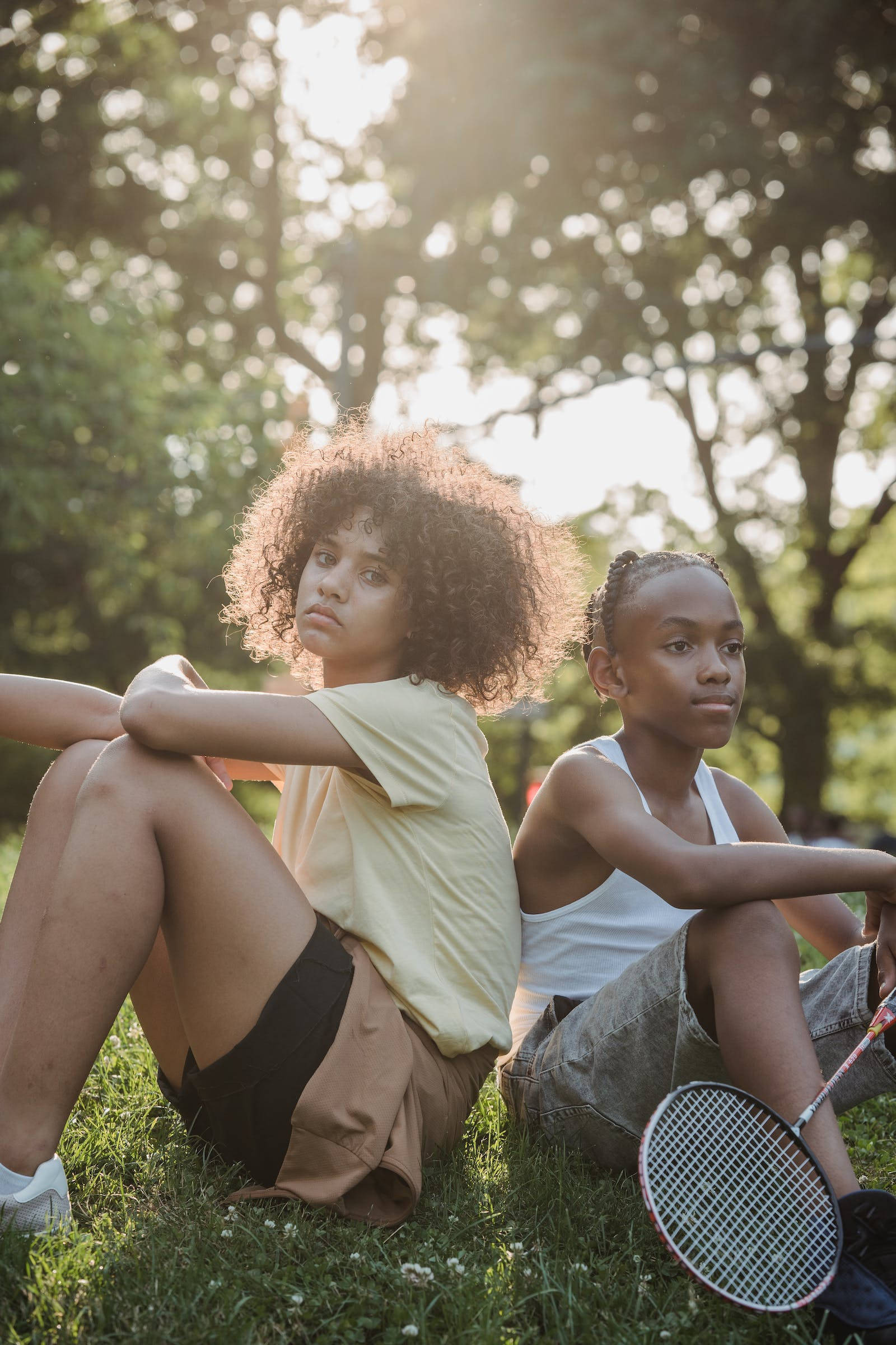 Attitude Boys, badminton racket, sunlit park, Full HD Phone Wallpaper