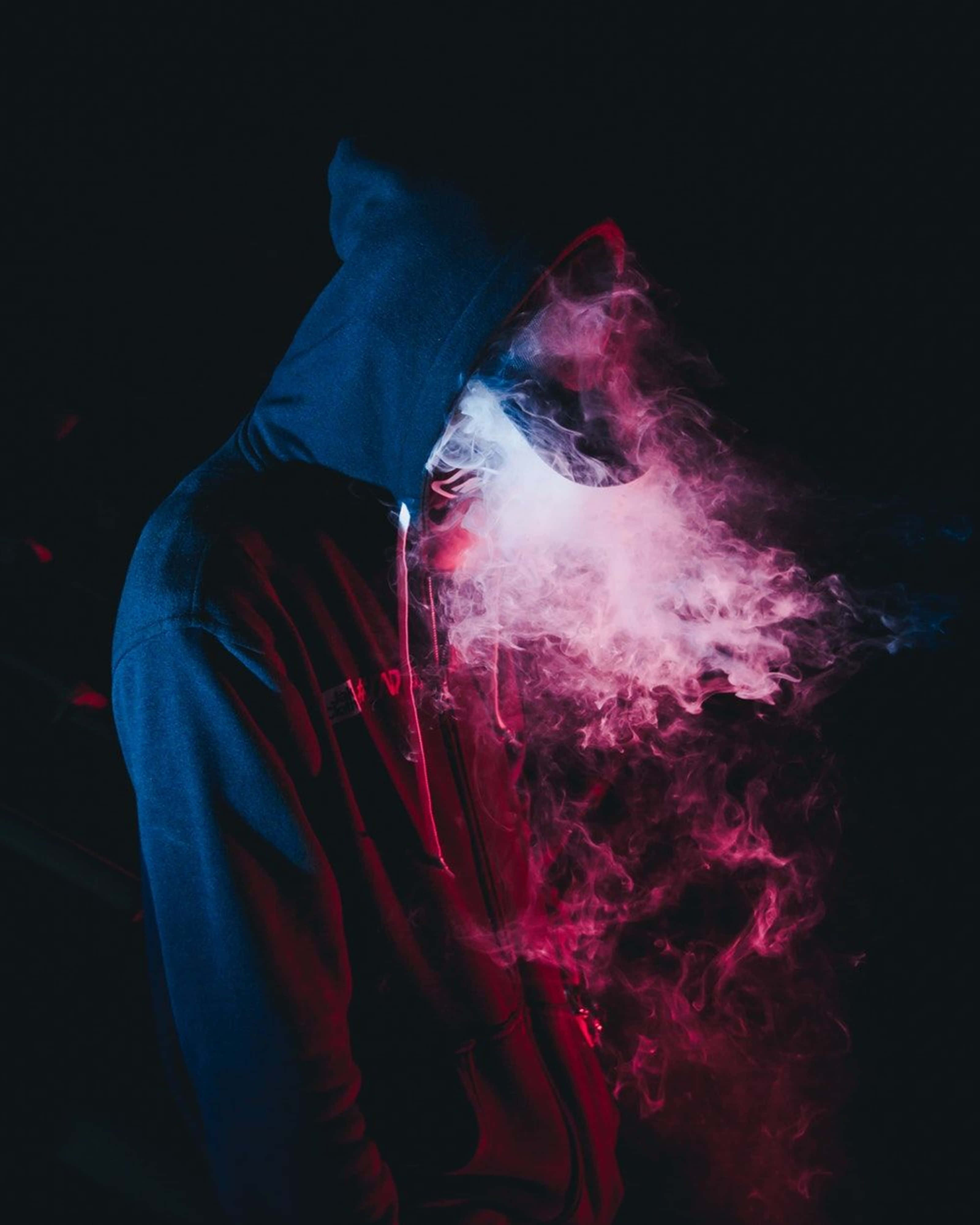 4K Boys Attitude Aesthetic Art, pink and white vapor, dark background, 4K Phone Wallpaper