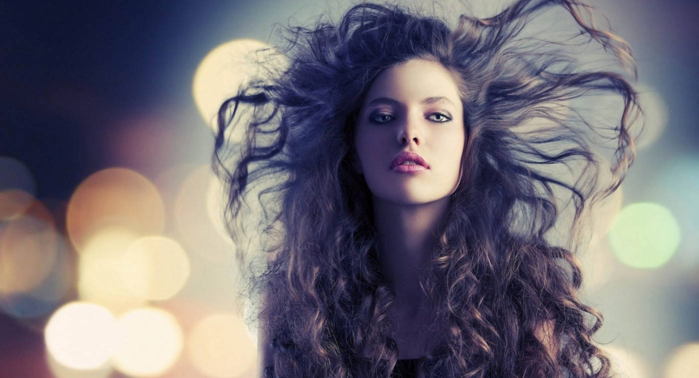 Attitude Girl, flowing dark hair, blurred bokeh background, HD Desktop Wallpaper