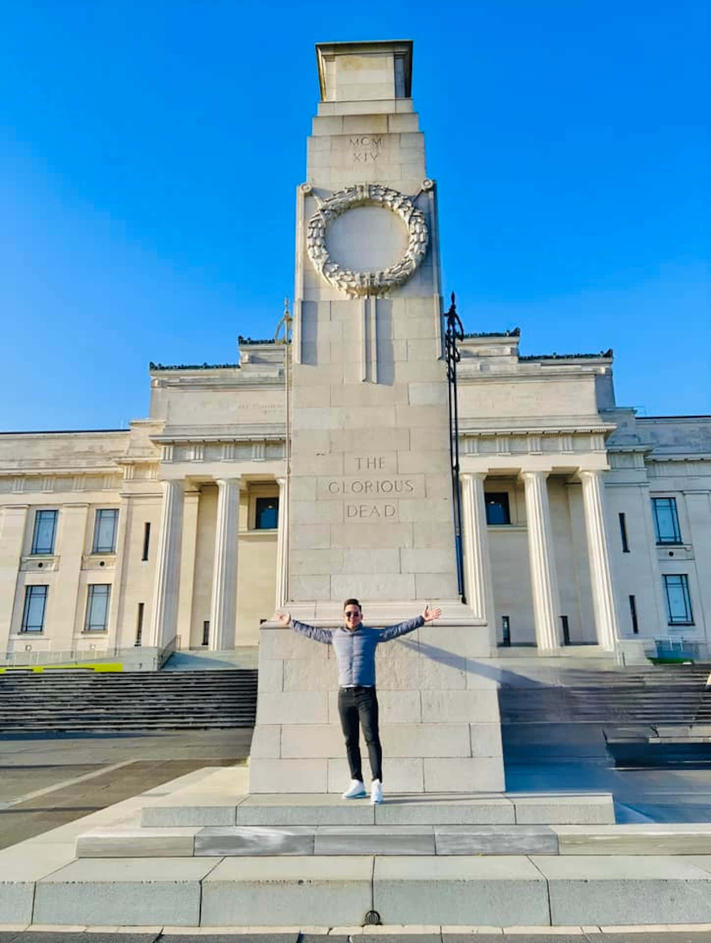 Auckland War Memorial Museum, stone monument, grand classical building, Full HD Phone Wallpaper