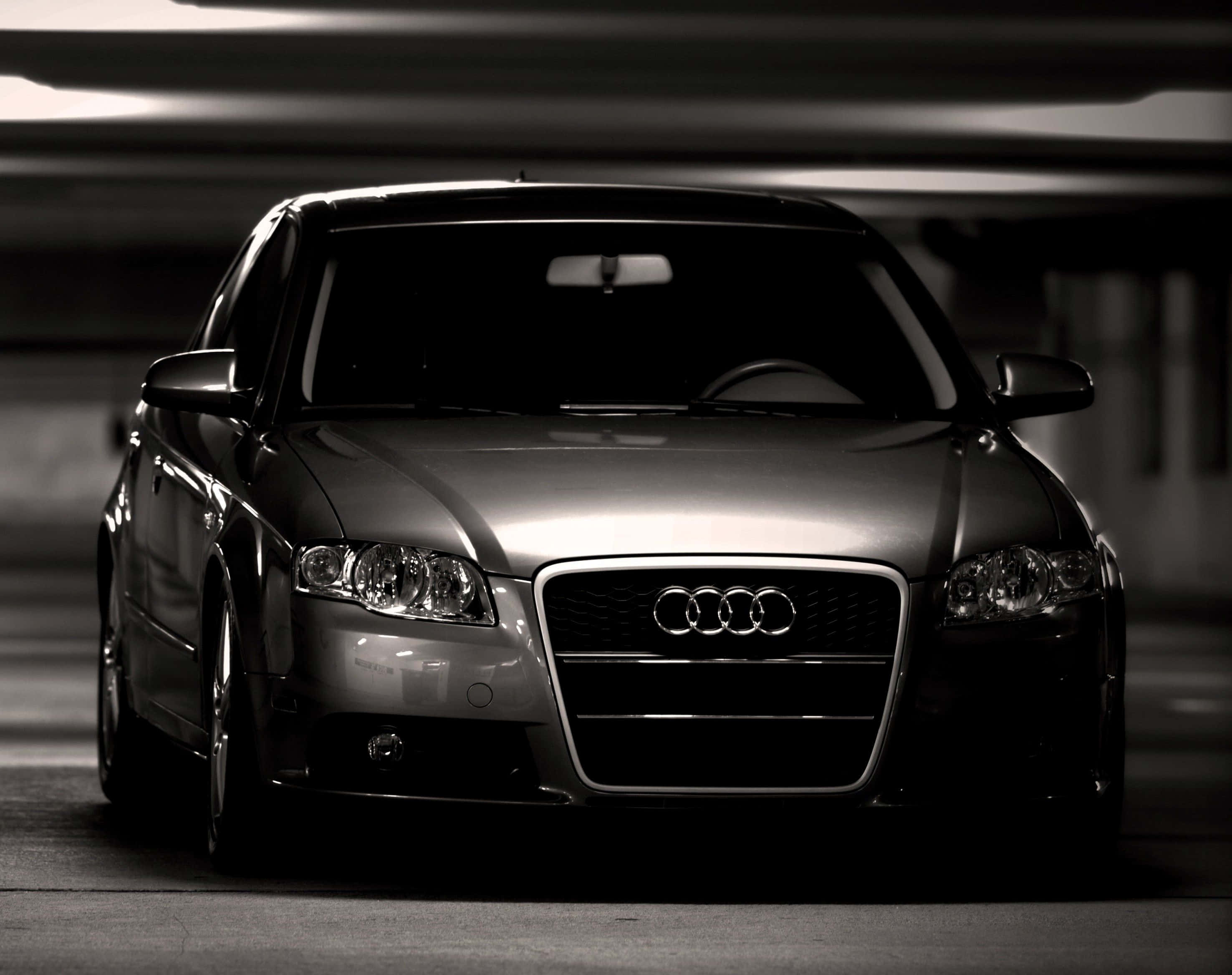 Audi A3, silver, underground parking garage, 2K Desktop Wallpaper