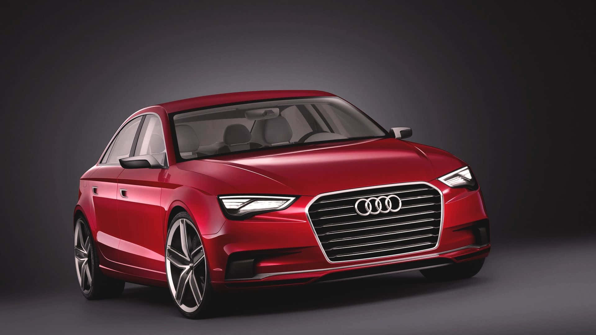 Audi A3, red, sedan, Full HD Desktop Wallpaper