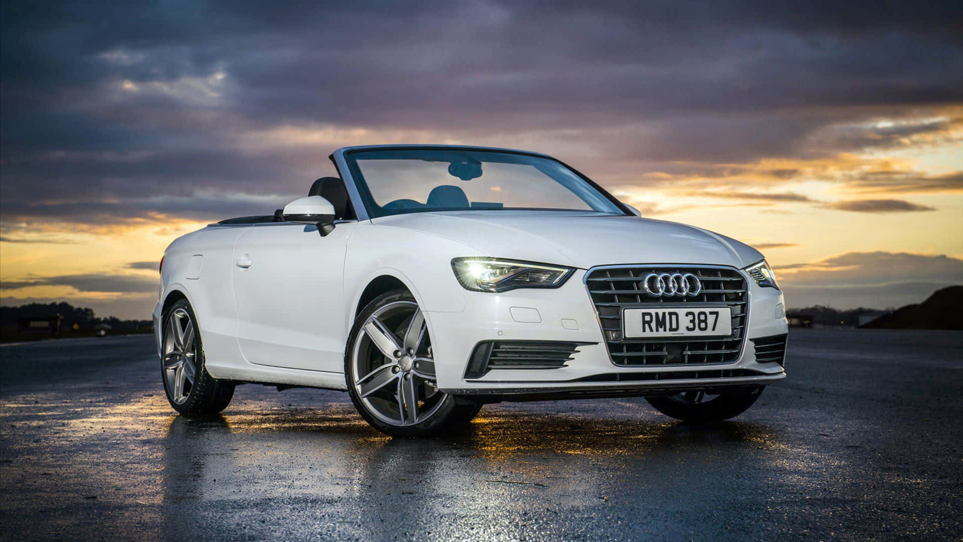 Audi A3, white, convertible, Full HD Desktop Wallpaper