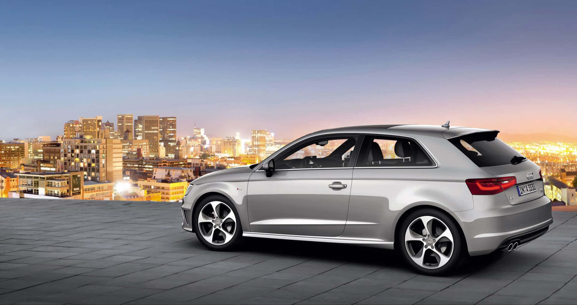 Audi A3, silver, rooftop, Full HD Desktop Wallpaper