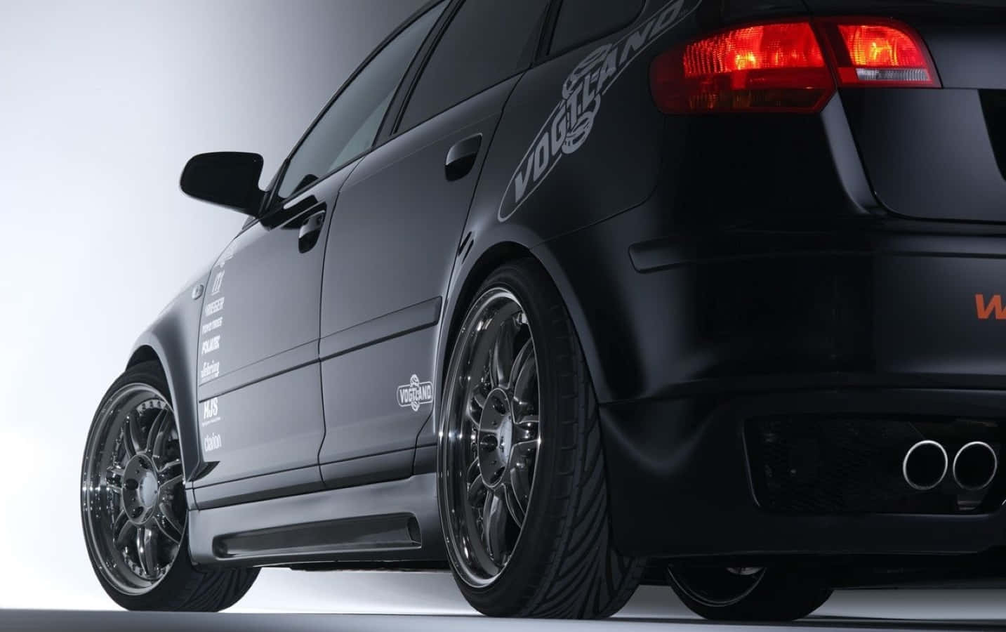 2022 Audi A3, matte black, custom wheels, HD Desktop Wallpaper