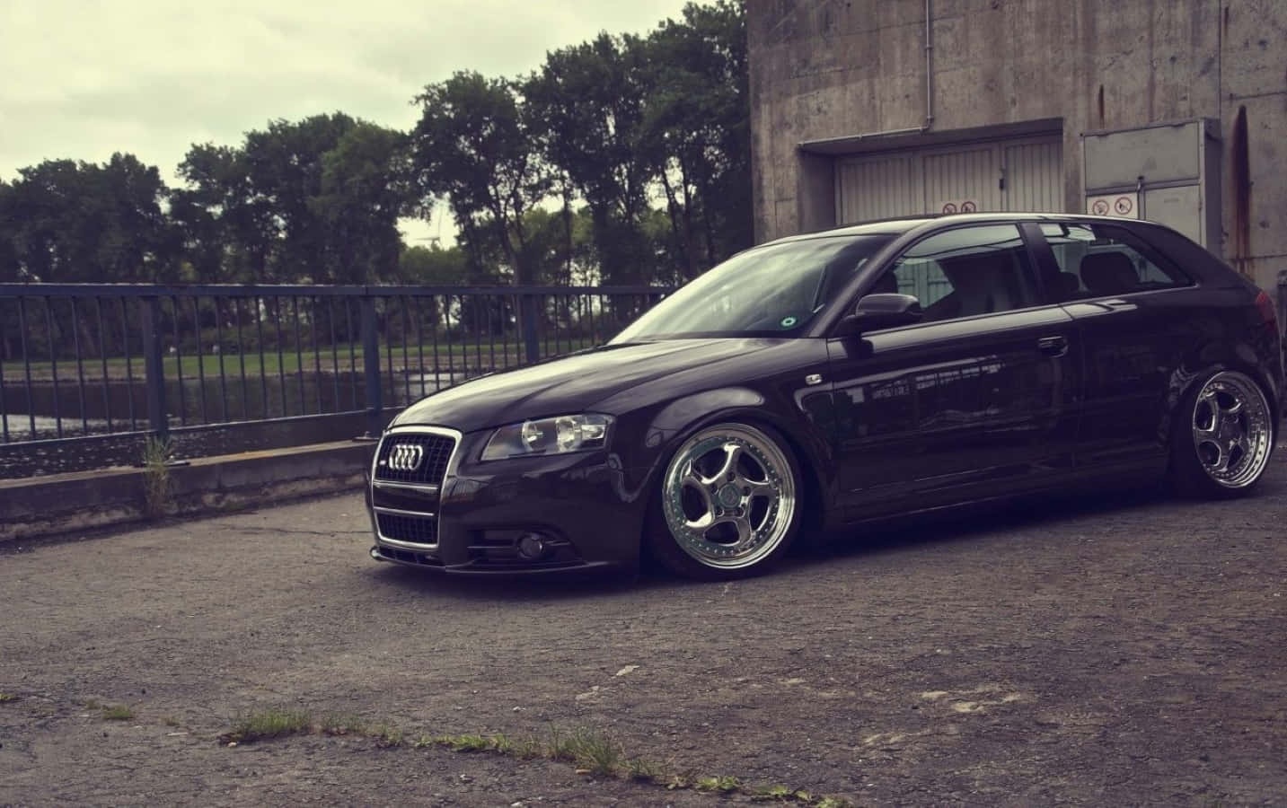 Audi A3, black, station wagon, HD Desktop Wallpaper