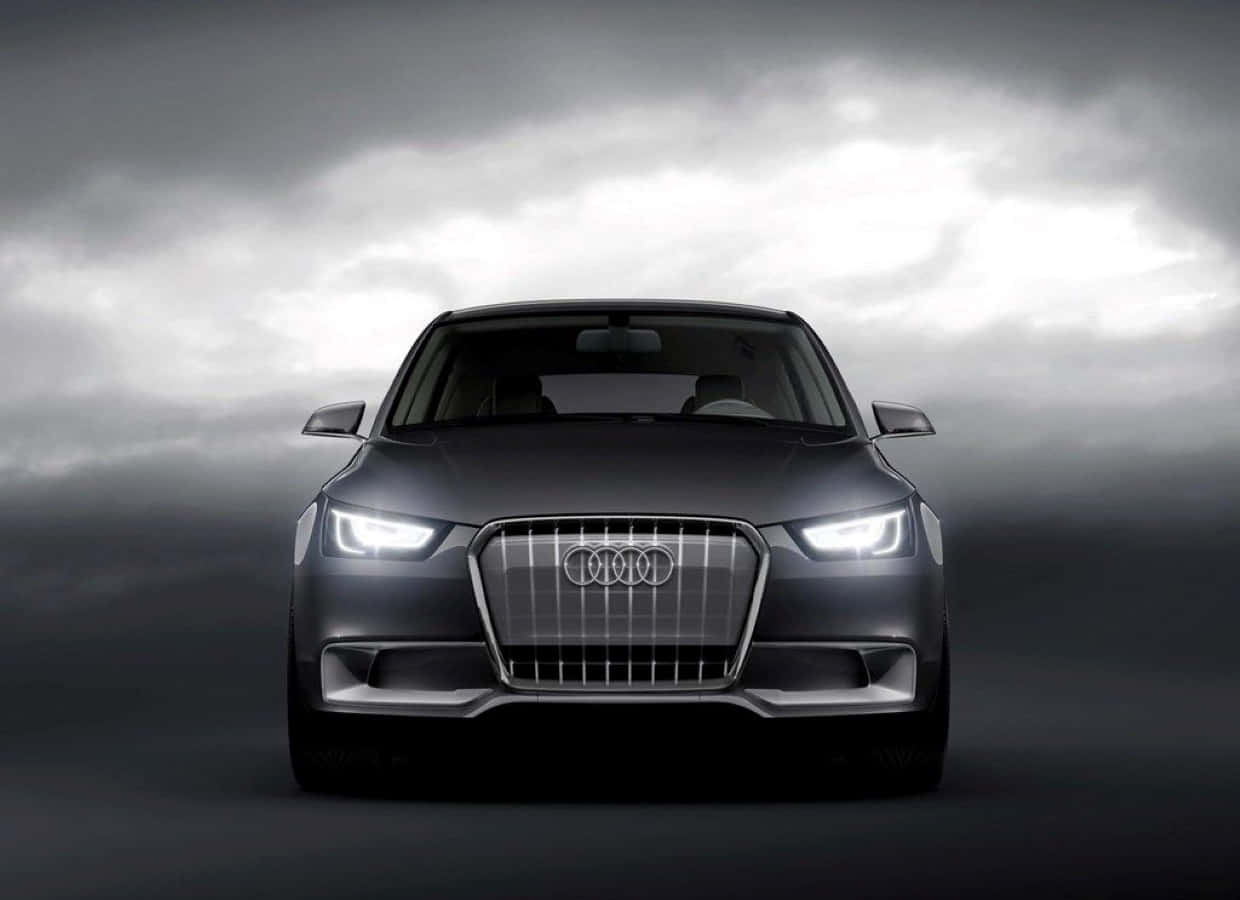 Audi A3, black, glowing headlights, SD Desktop Wallpaper