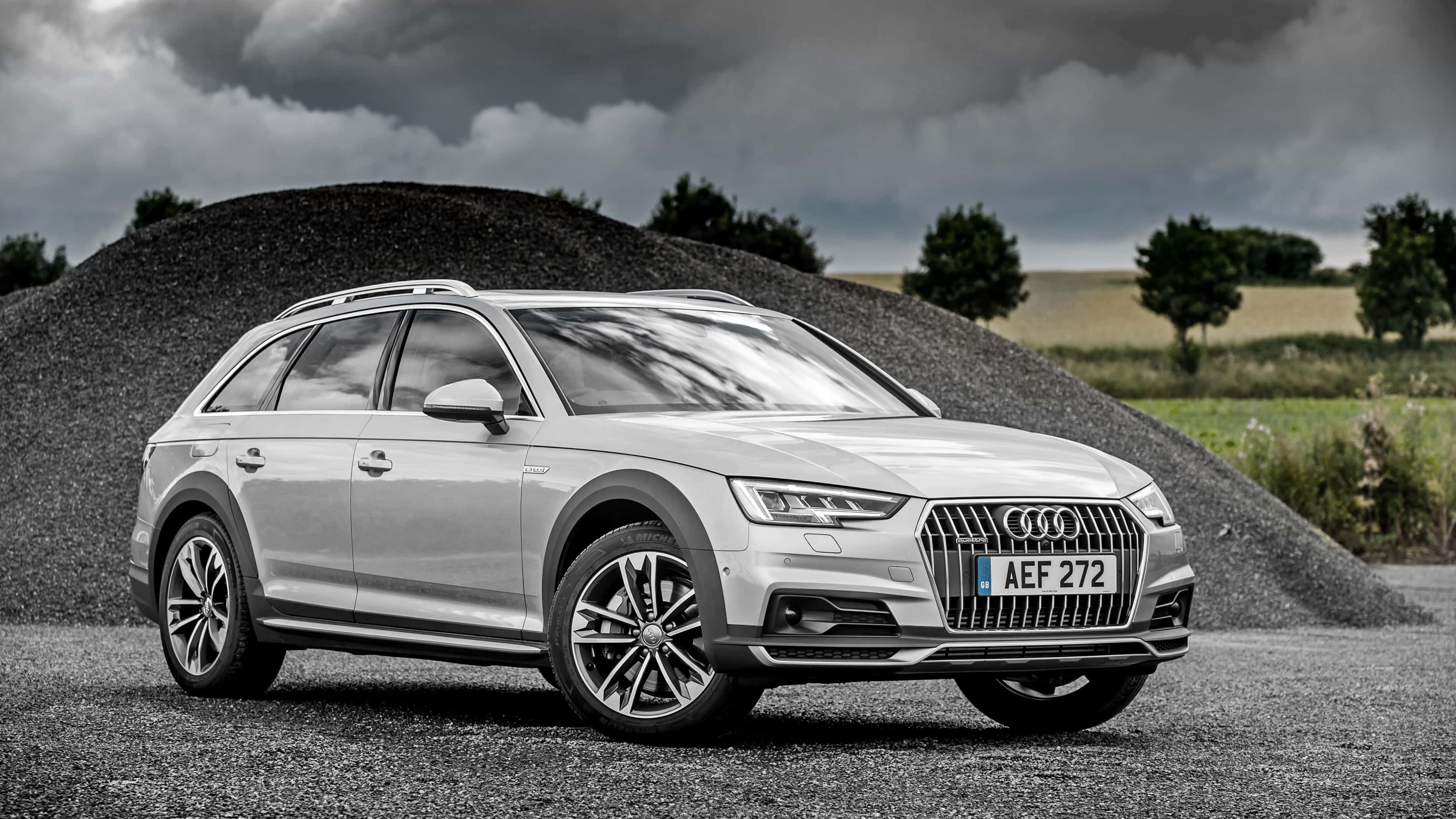 Audi A4, silver, station wagon, 4K Desktop Wallpaper