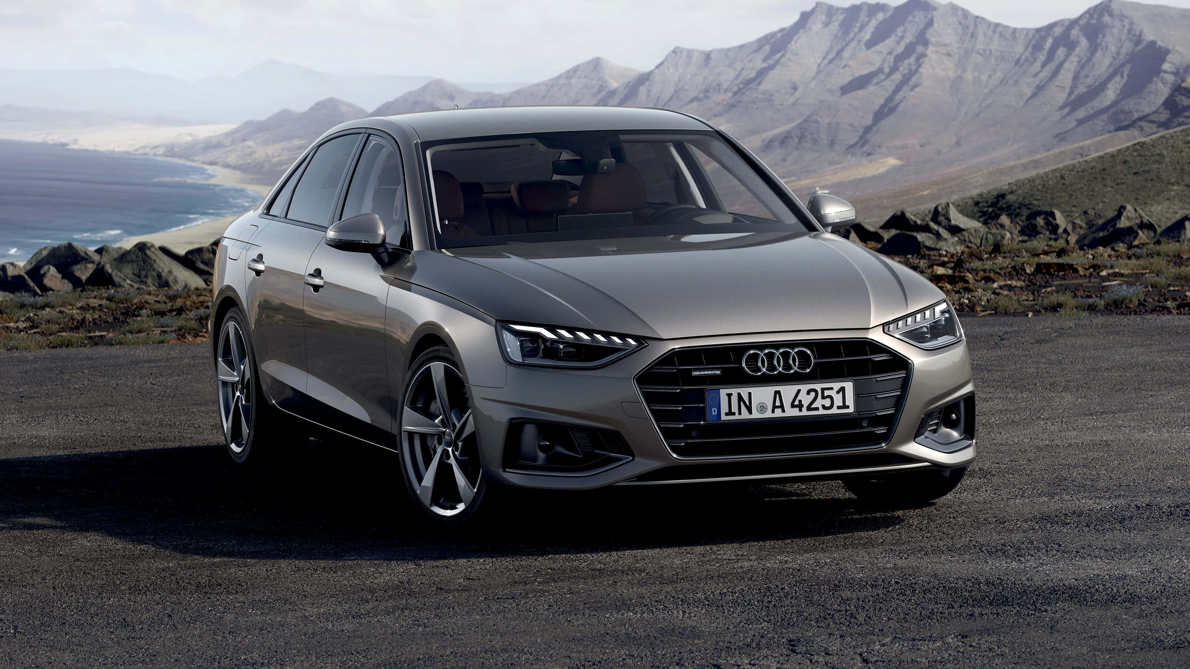 Audi A4, silver, gravel road, 4K Desktop Wallpaper