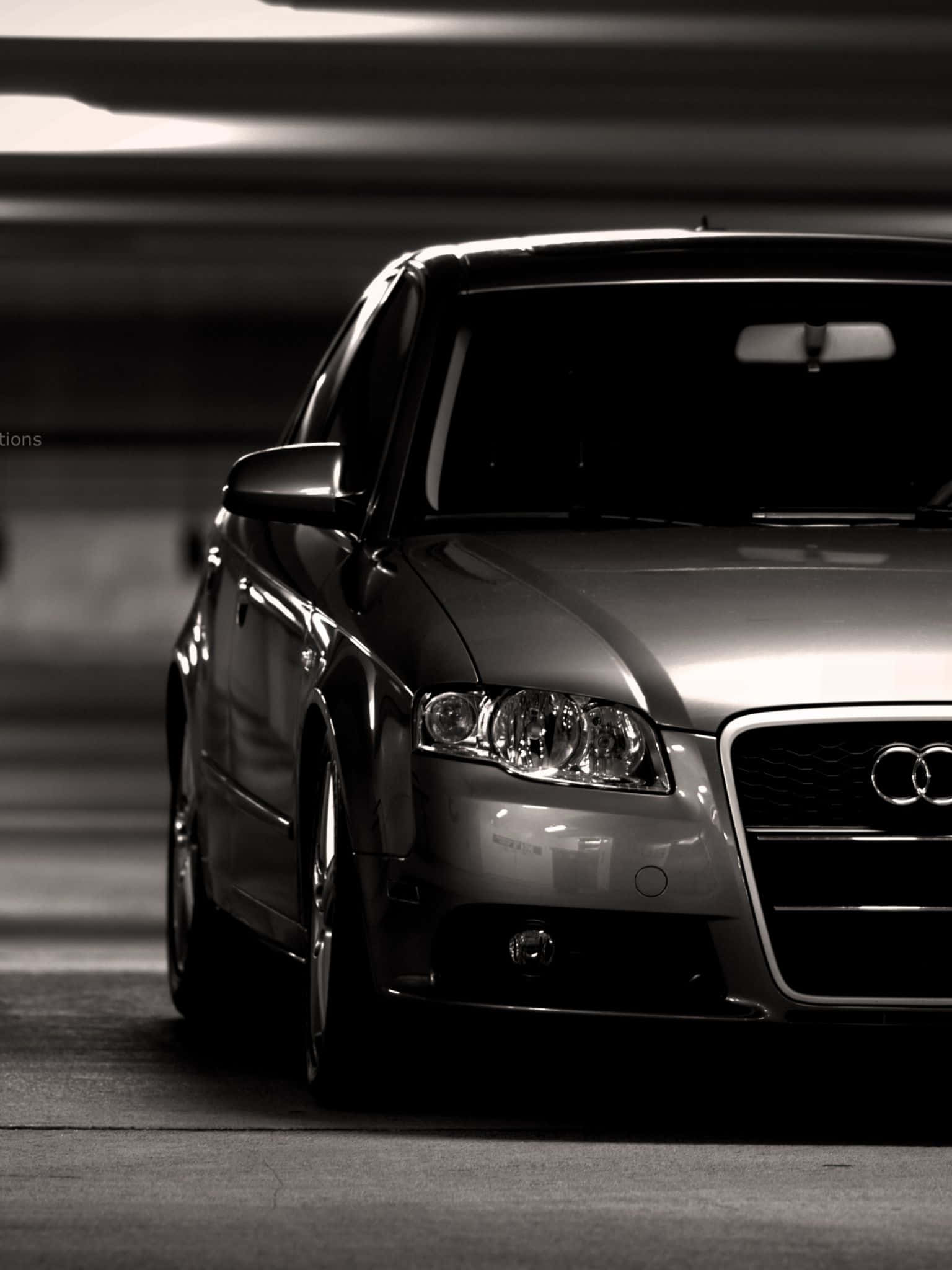 Audi A4, silver, black and white, Full HD Phone Wallpaper