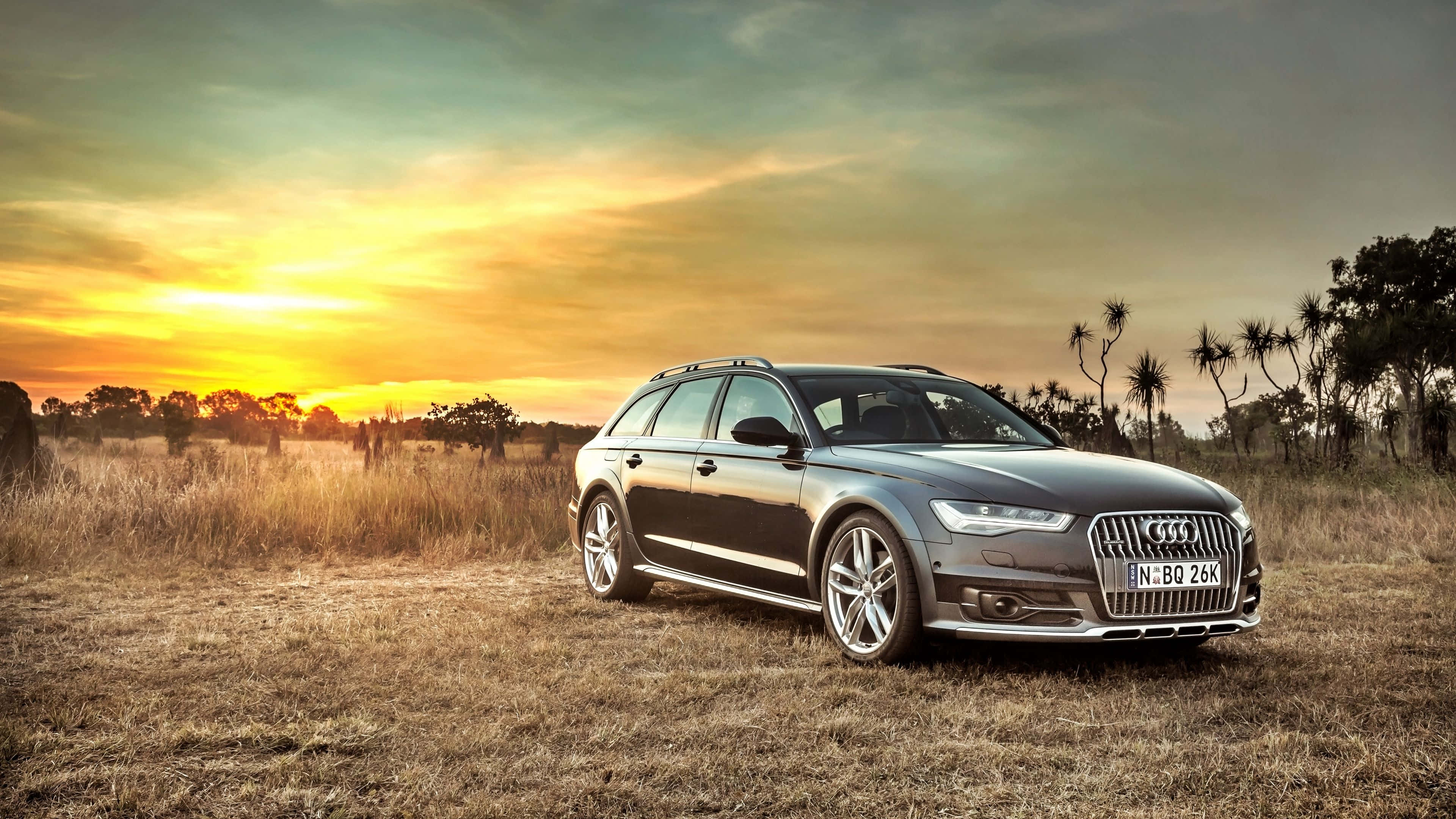 Audi A6, gray, station wagon, 4K Desktop Wallpaper