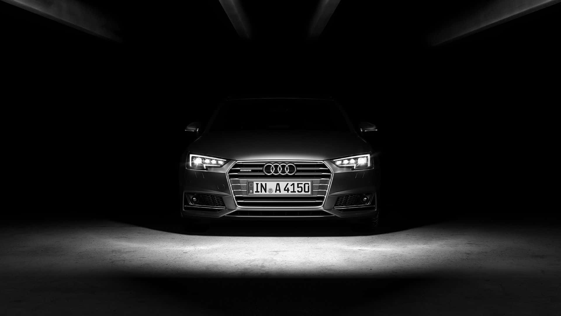 Audi A6, dark tunnel, spotlights, Full HD Desktop Wallpaper