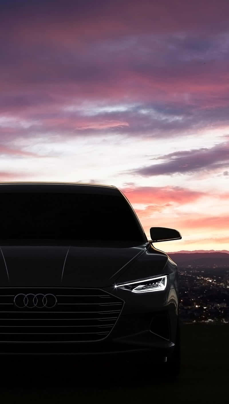 Audi, iPhone, sleek black Audi car silhouette, HD Phone Wallpaper
