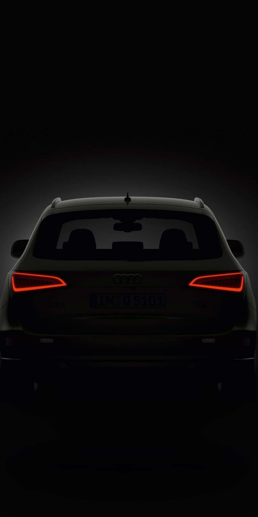 Audi Q5, red taillights, pitch black background, Full HD Phone Wallpaper