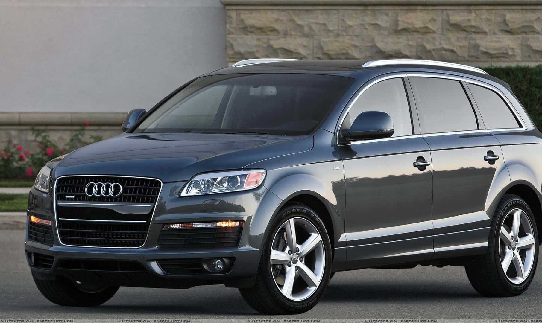 Audi Q7, silver, gray, HD Desktop Wallpaper