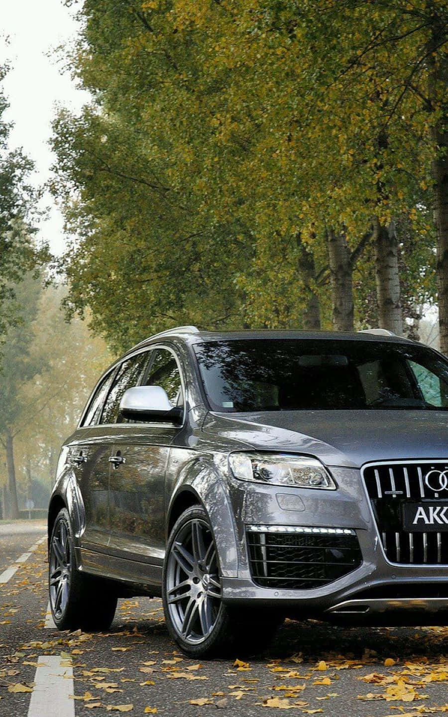 Audi Q7, silver, Night Cityscape, HD Phone Wallpaper