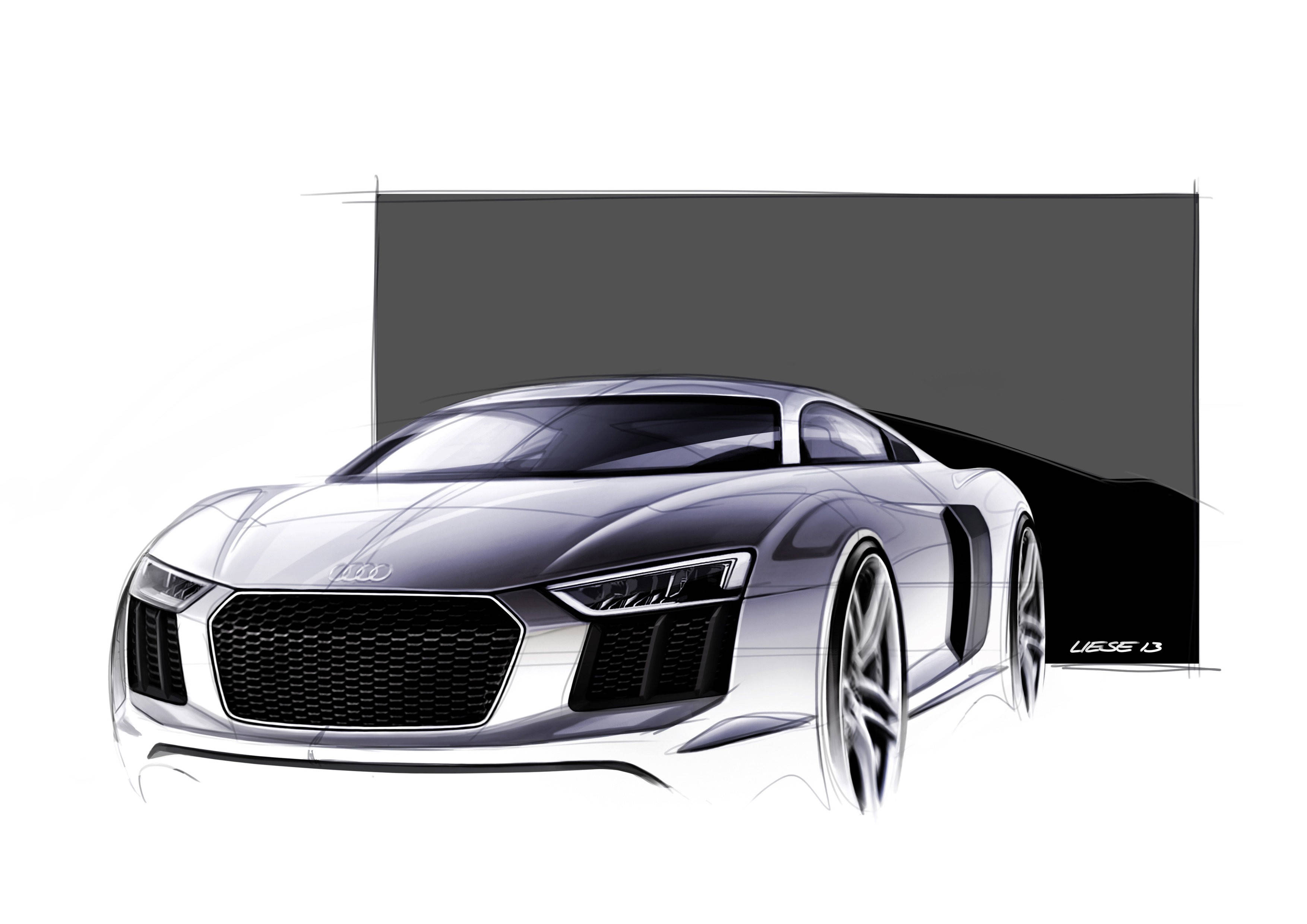 Audi R8, silver, sleek, 2K Desktop Wallpaper