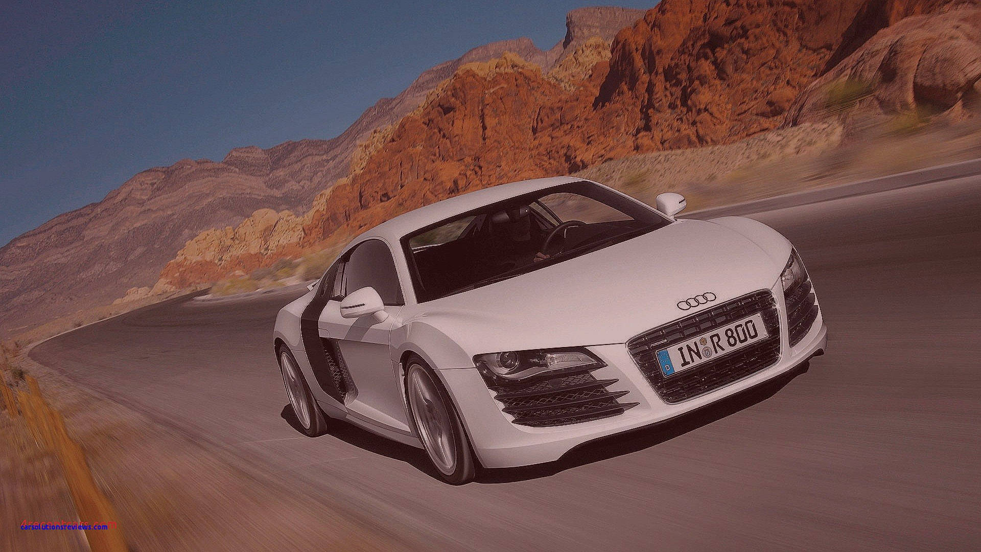 Audi R8, white, desert road, Full HD Desktop Wallpaper